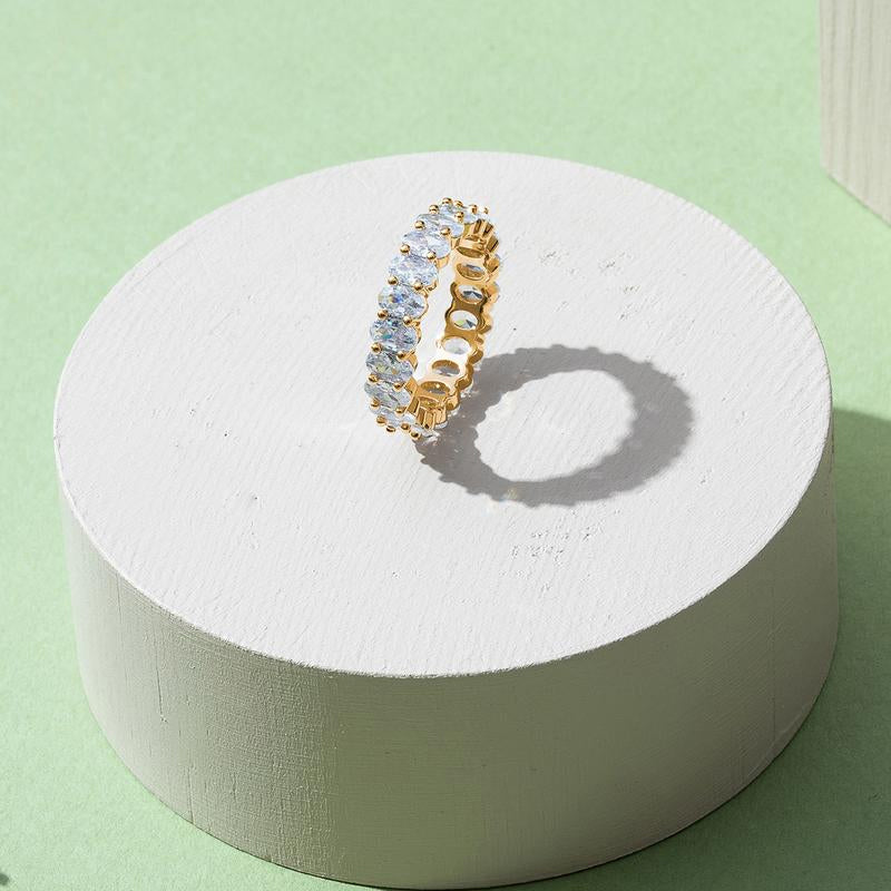 Oval Wide Zirconia Ring