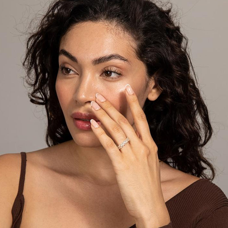 Oval Wide Zirconia Ring