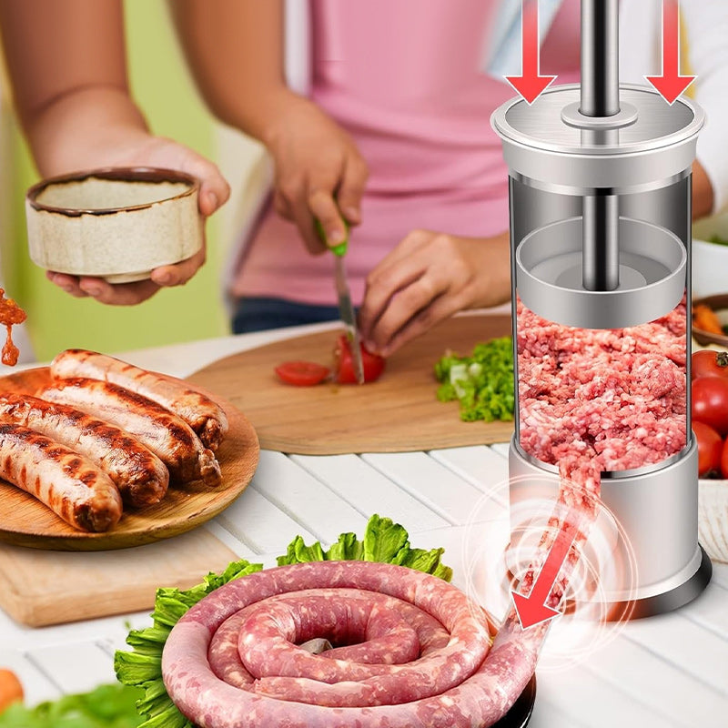 Sausage Stuffer with 4 Different Sizes Stuffing Tubes
