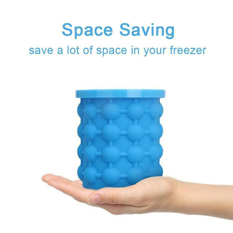 2-IN-1 Silicone Ice Bucket and Ice Cube Mold