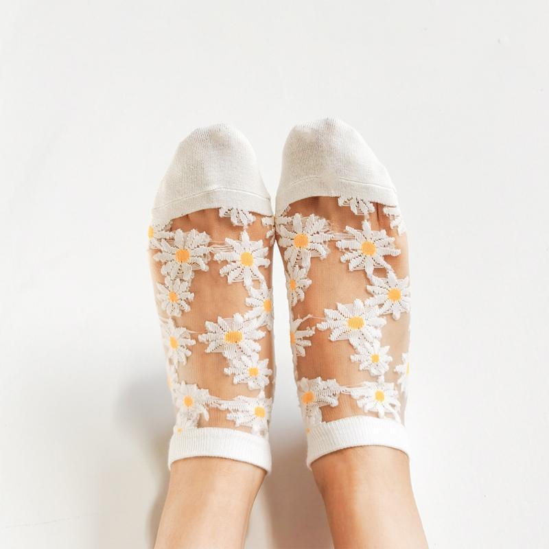 Lilyrhyme™ Translucent Daisy Socks, 5 pairs