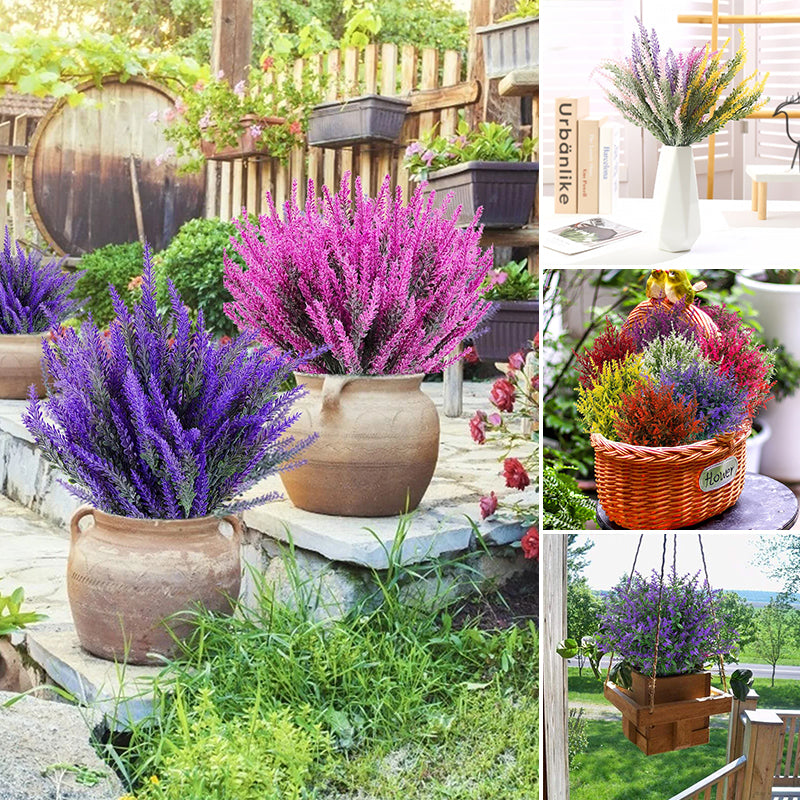 Outdoor Artificial Lavender Flowers (6 PCS)