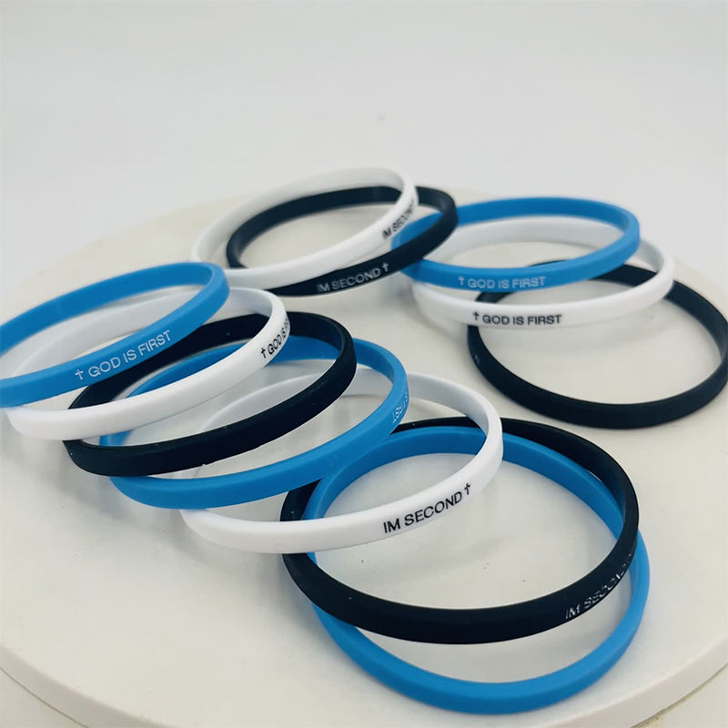 2 Pack- God Is First Bracelet Im Second Motivational Message Bracelet