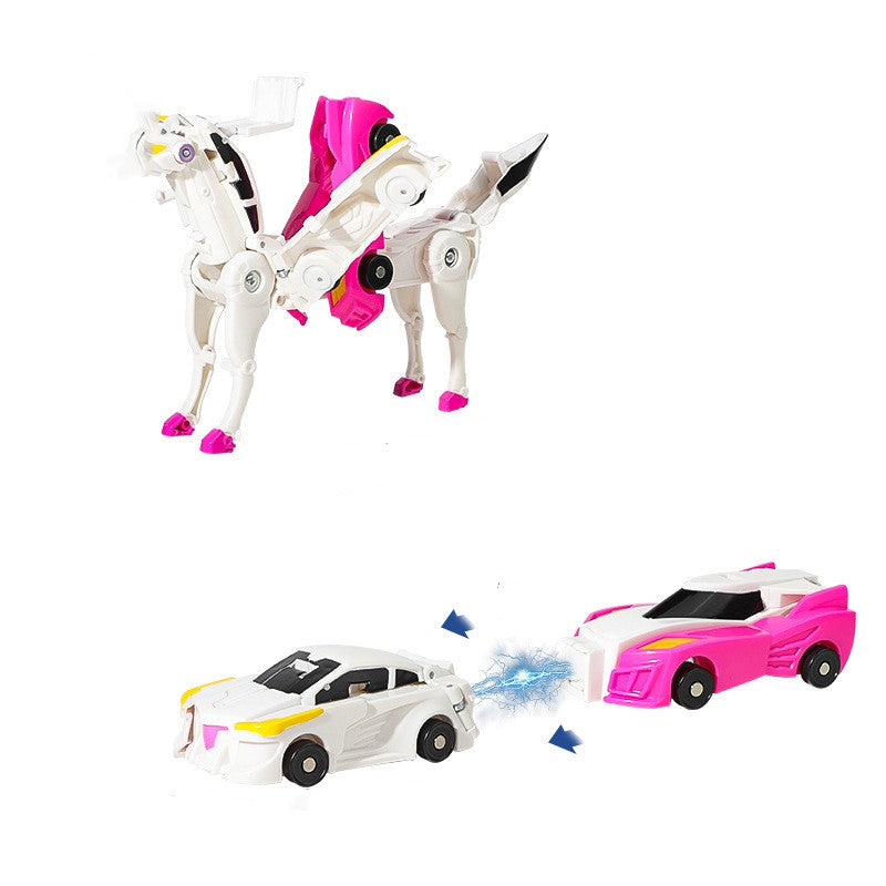 Transform car toys into magical flying horses and unicomns!