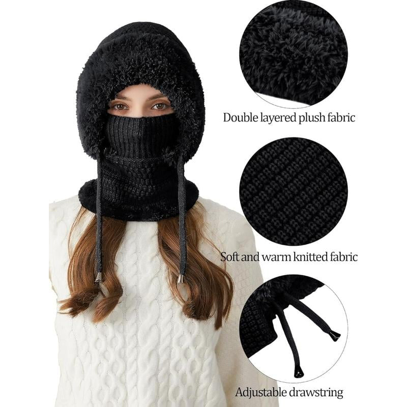 3-in-1 Knitted Beanie Hat