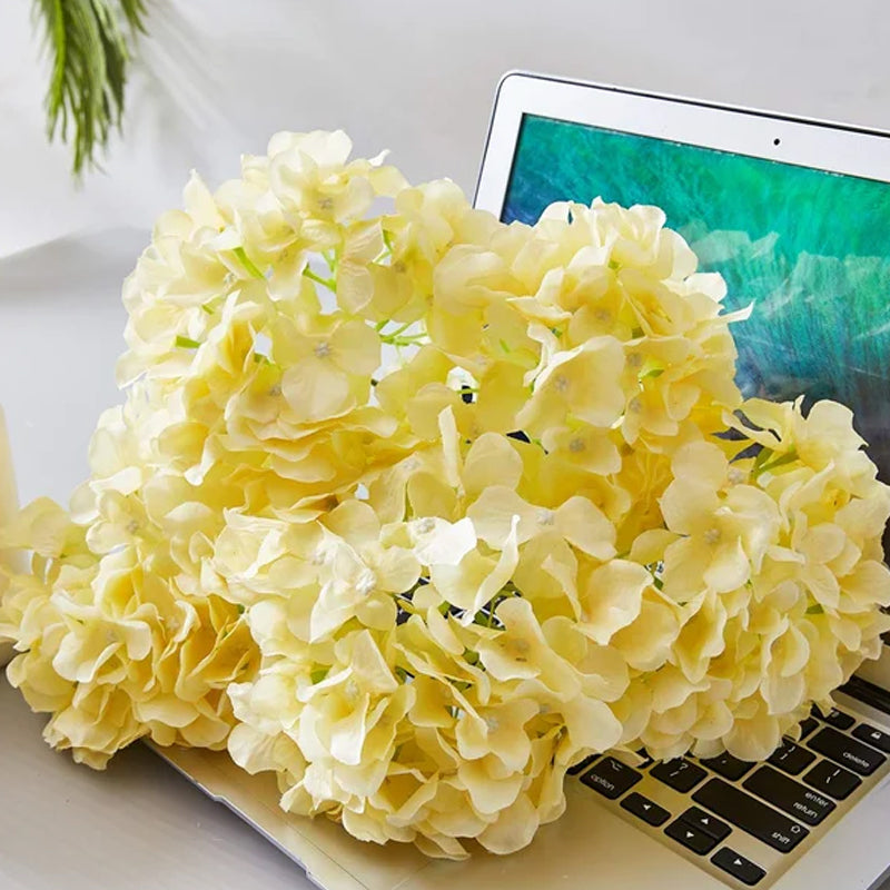 Outdoor artificial hydrangea flowers
