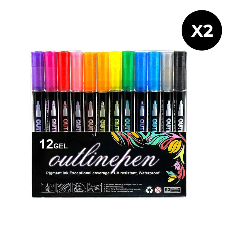 Dreamy Sparkle Dual-Line Contour Pen