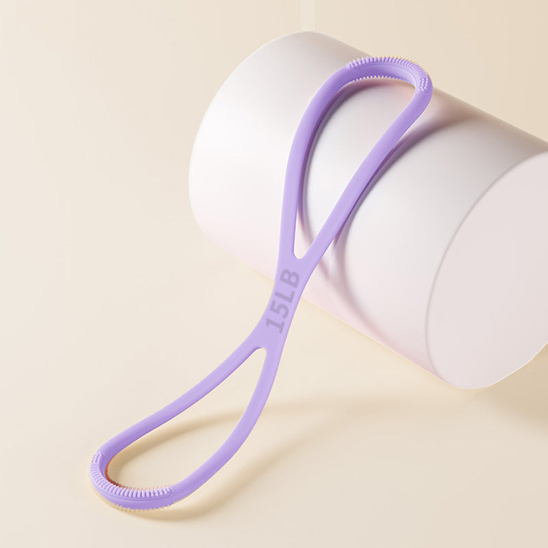 8-Shaped Silicone Resistance Band with Massage Grip