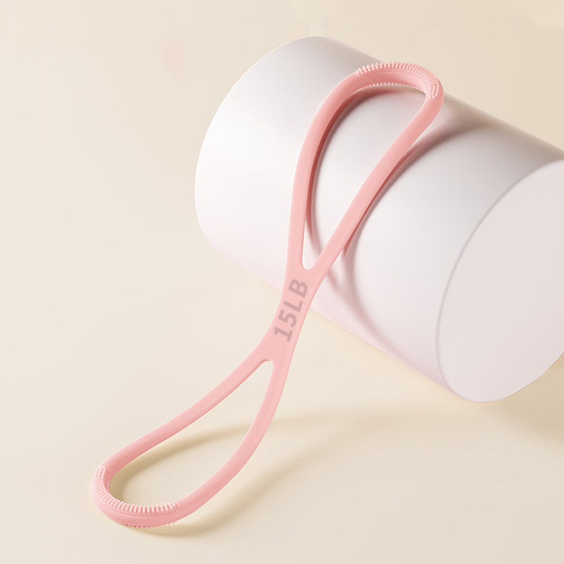 8-Shaped Silicone Resistance Band with Massage Grip