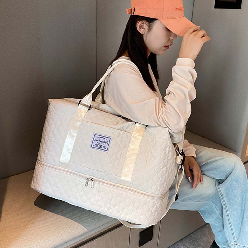 Diamond Grid Dry And Wet Separation Bag