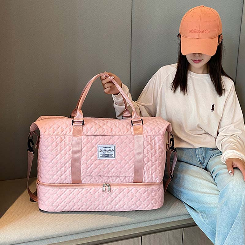 Diamond Grid Dry And Wet Separation Bag