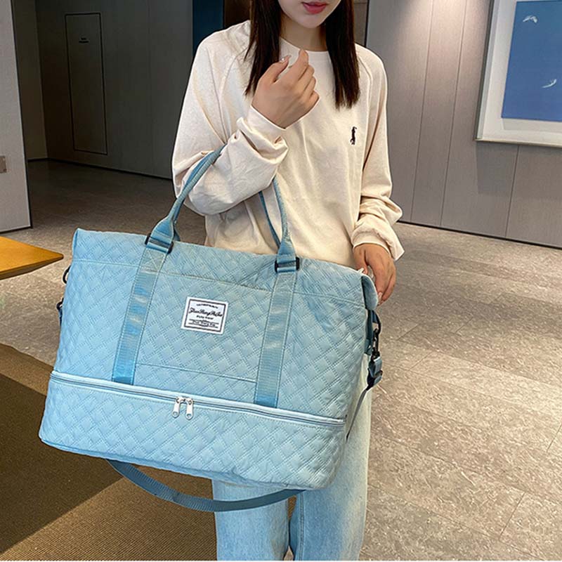 Diamond Grid Dry And Wet Separation Bag