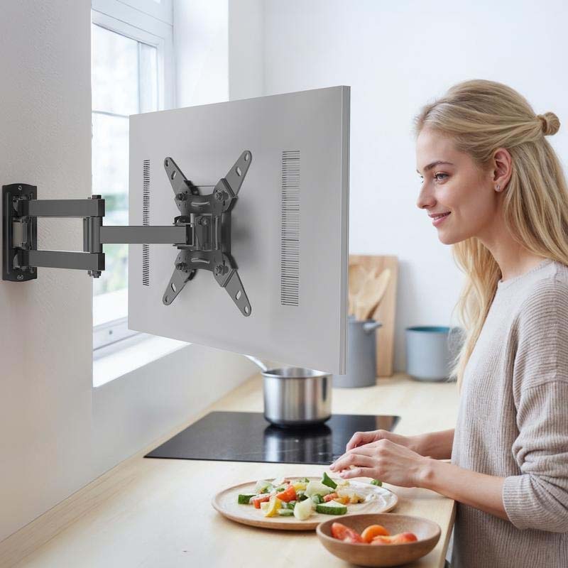 Full Motion TV Wall Mount for 14-55" LED/LCD Flat & Curved Screens