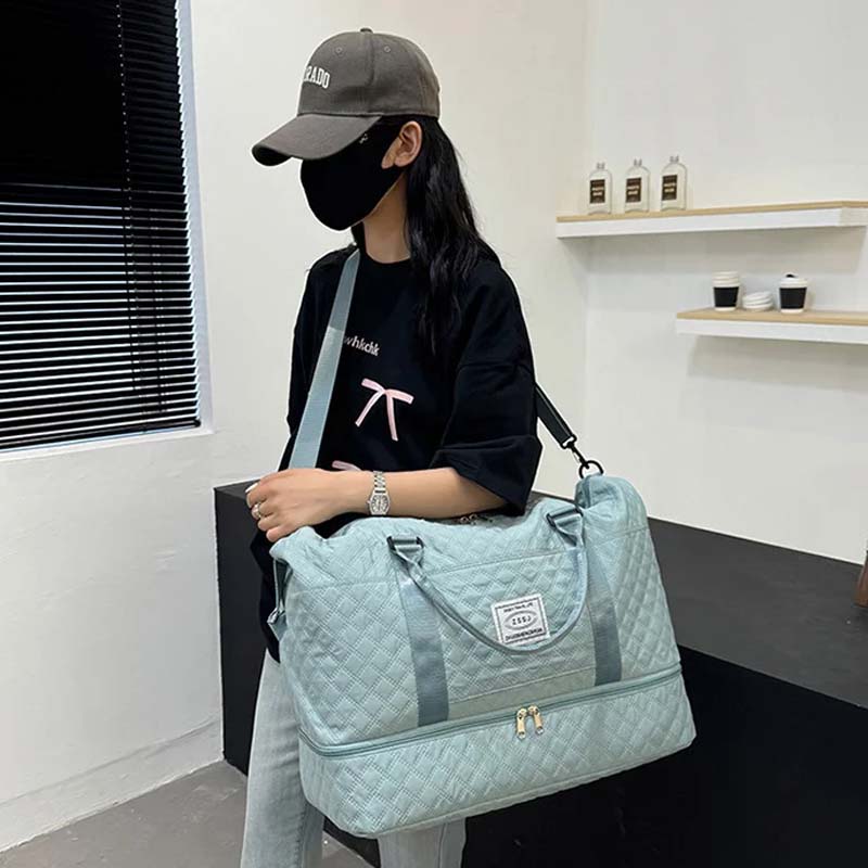 Diamond Grid Dry And Wet Separation Bag