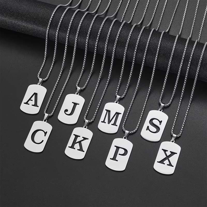 Hollow letter necklace