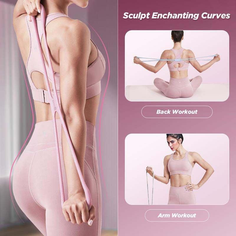 8-Shaped Silicone Resistance Band with Massage Grip