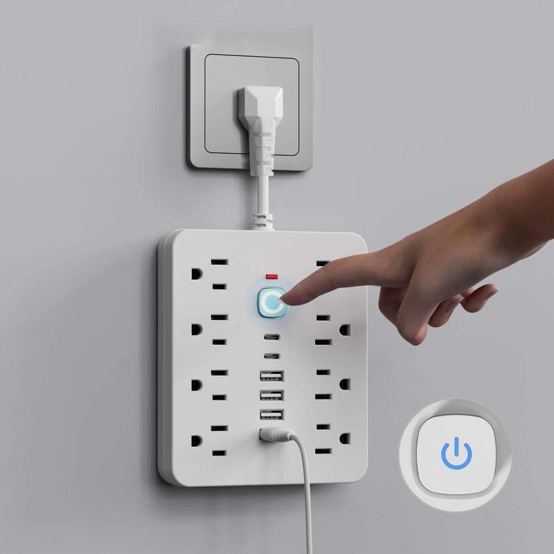 14-in-1 Multifunctional Power Strip with USB & USB-C Ports