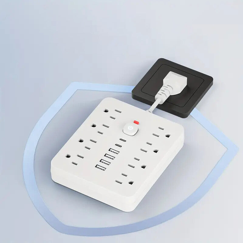 14-in-1 Multifunctional Power Strip with USB & USB-C Ports