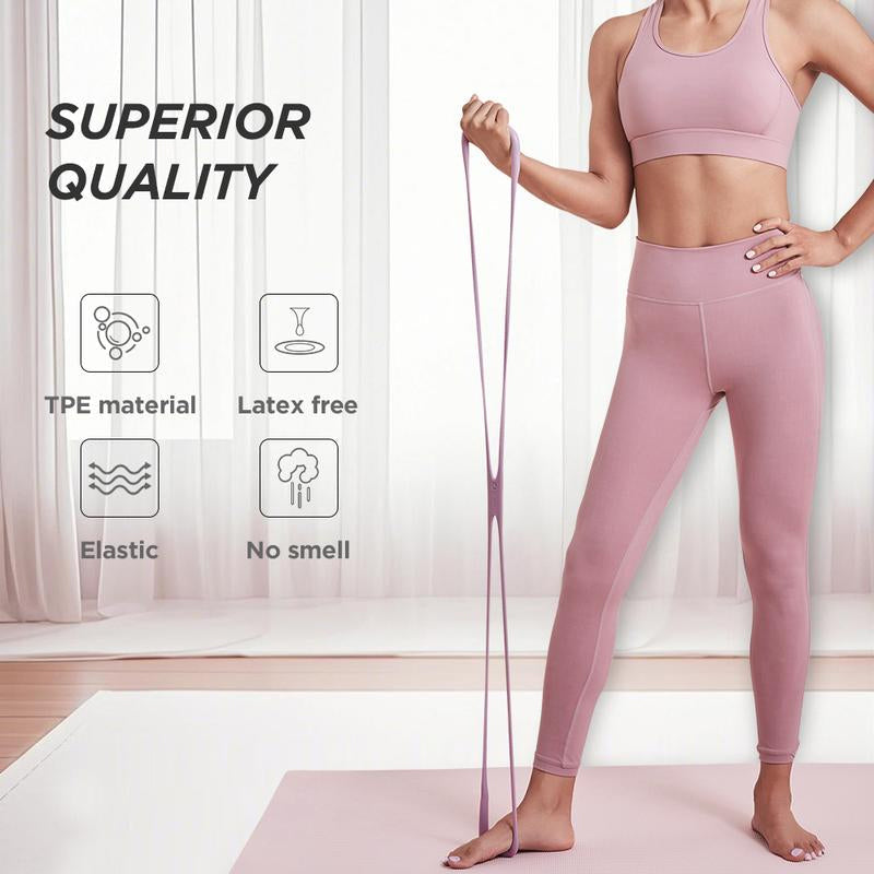 8-Shaped Silicone Resistance Band with Massage Grip