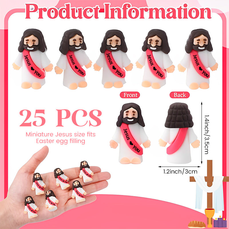 Mini Jesus Figurines With Jesus love You Slogan