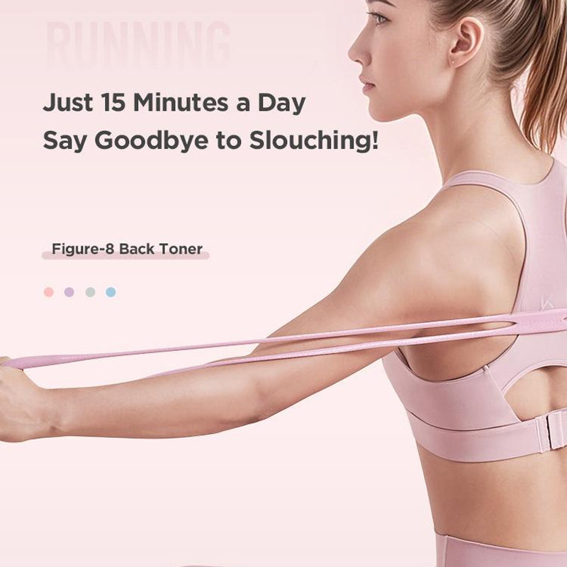 8-Shaped Silicone Resistance Band with Massage Grip