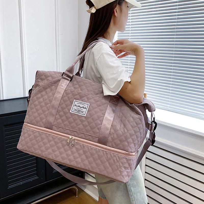 Diamond Grid Dry And Wet Separation Bag