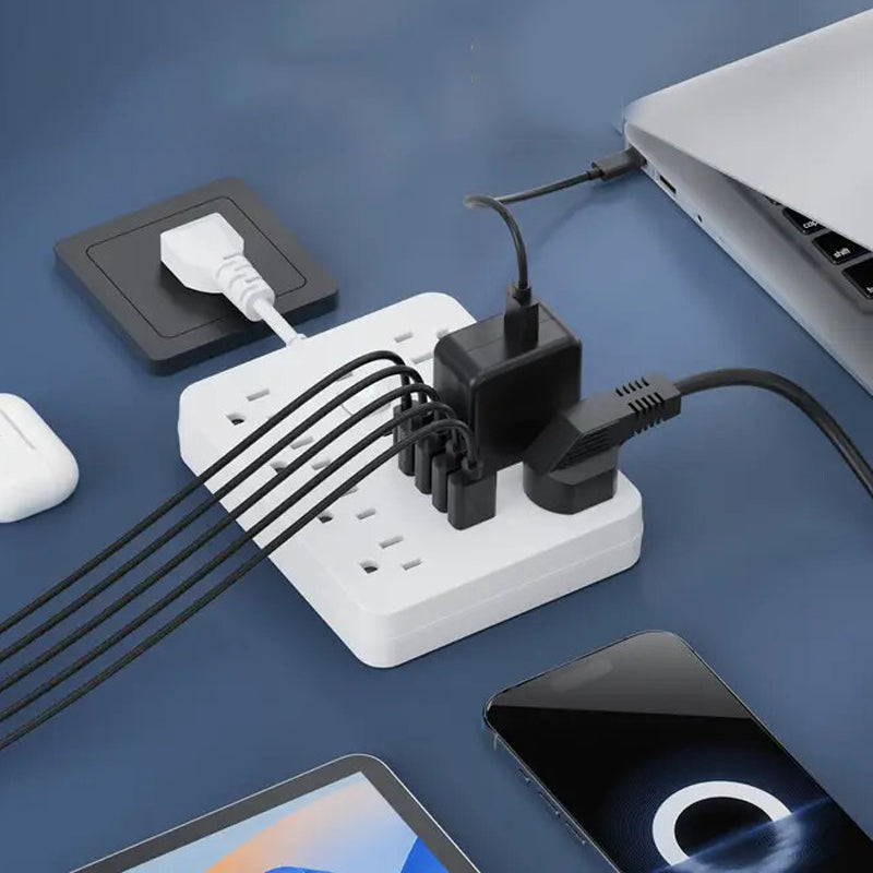 14-in-1 Multifunctional Power Strip with USB & USB-C Ports