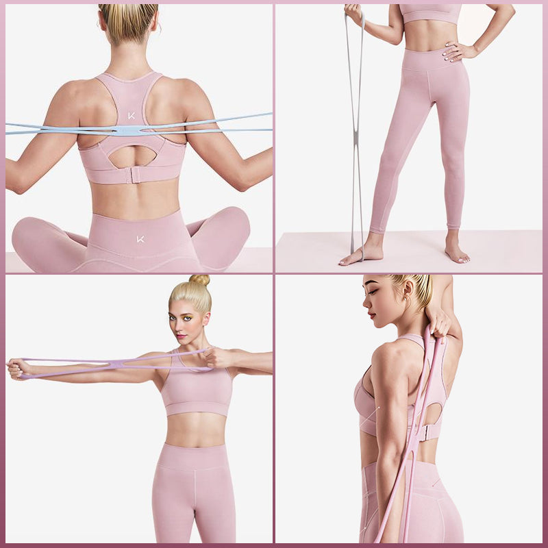 8-Shaped Silicone Resistance Band with Massage Grip