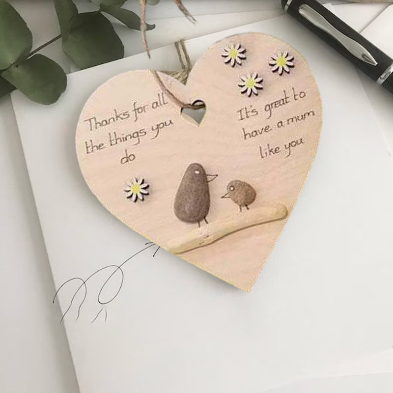 Wooden Heart Thank You Gift