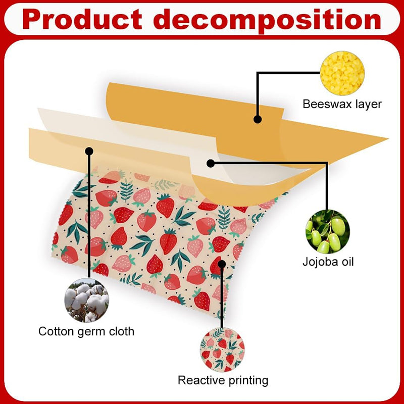 Beeswax Food Wraps (3-Piece Set)