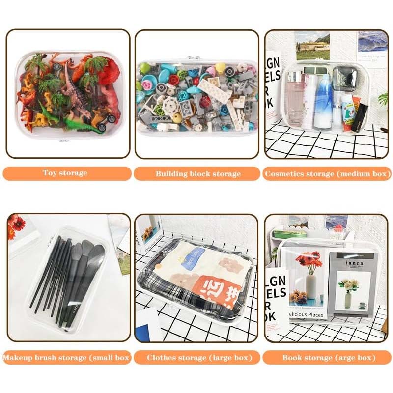 Large Capacity Zipper Storage Box Set