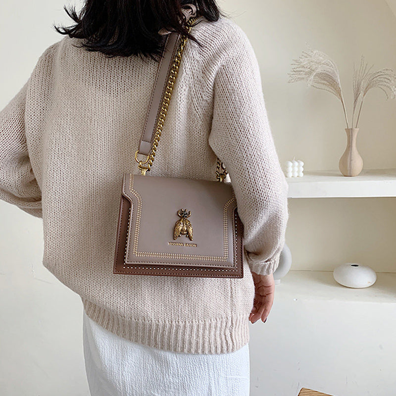 Elegant Bee Patch Crossbody Bag for Women