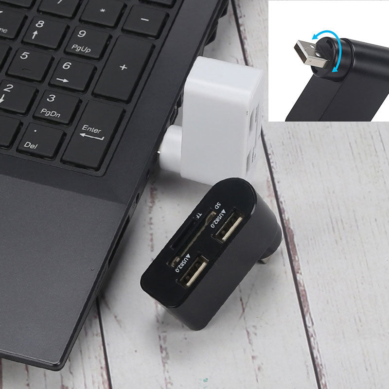 4-in-1 Rotating USB Hub