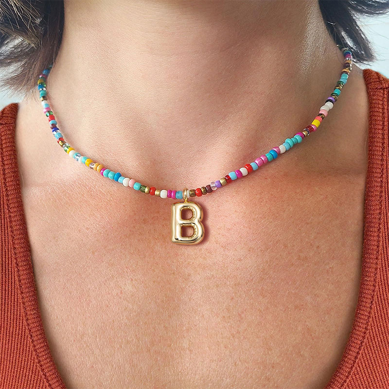 Letter Beaded Necklace