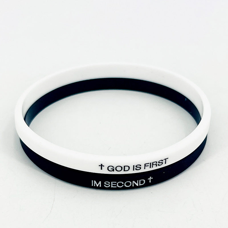 2 Pack- God Is First Bracelet Im Second Motivational Message Bracelet