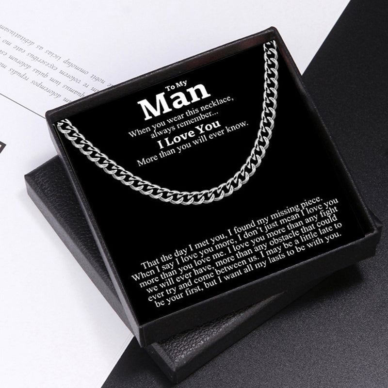 Mens Cuban Link Chain Necklace