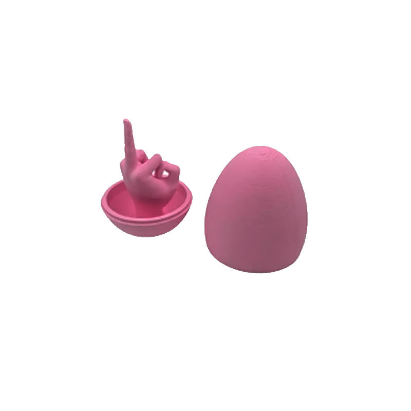Funny 3D Printed Middle Finger Egg