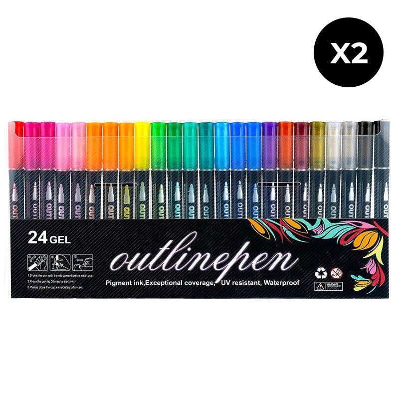 Dreamy Sparkle Dual-Line Contour Pen