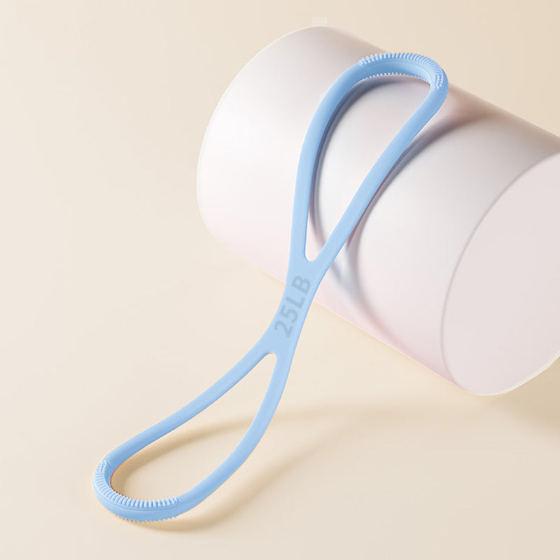 8-Shaped Silicone Resistance Band with Massage Grip