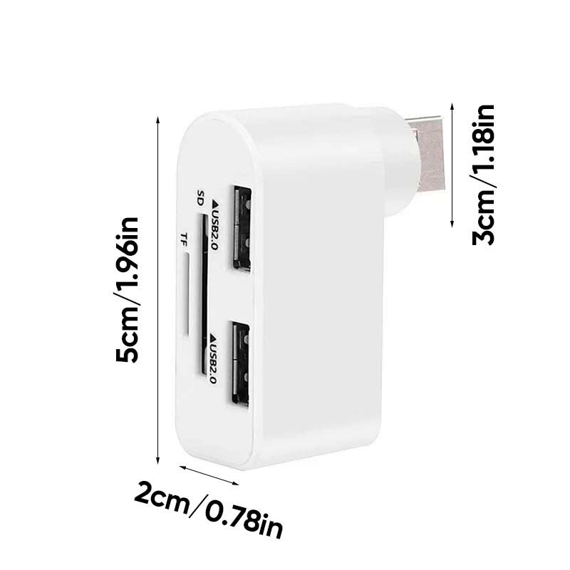 4-in-1 Rotating USB Hub