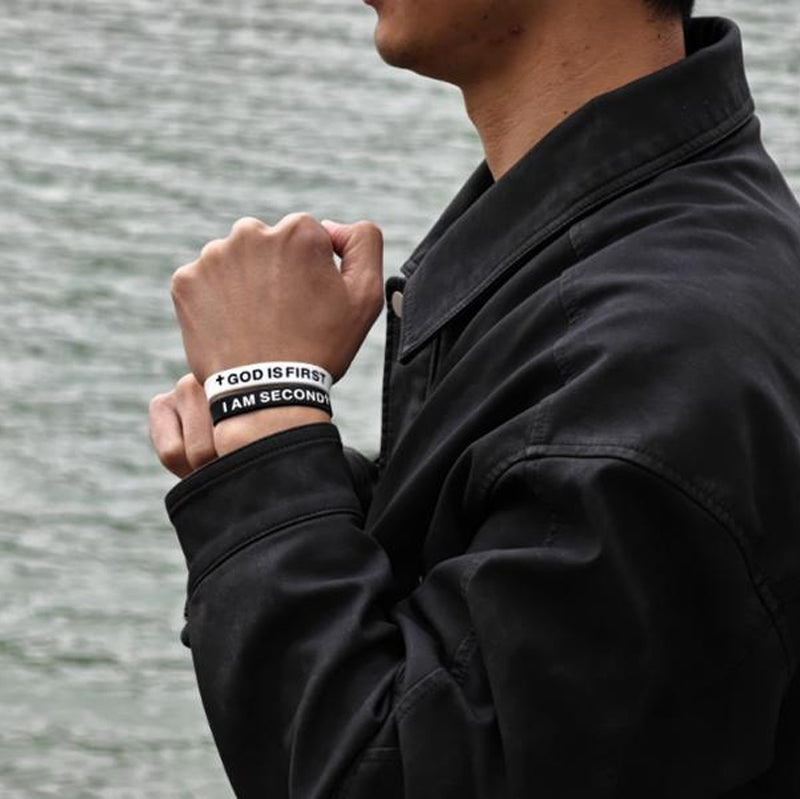 2 Pack- God Is First Bracelet Im Second Motivational Message Bracelet
