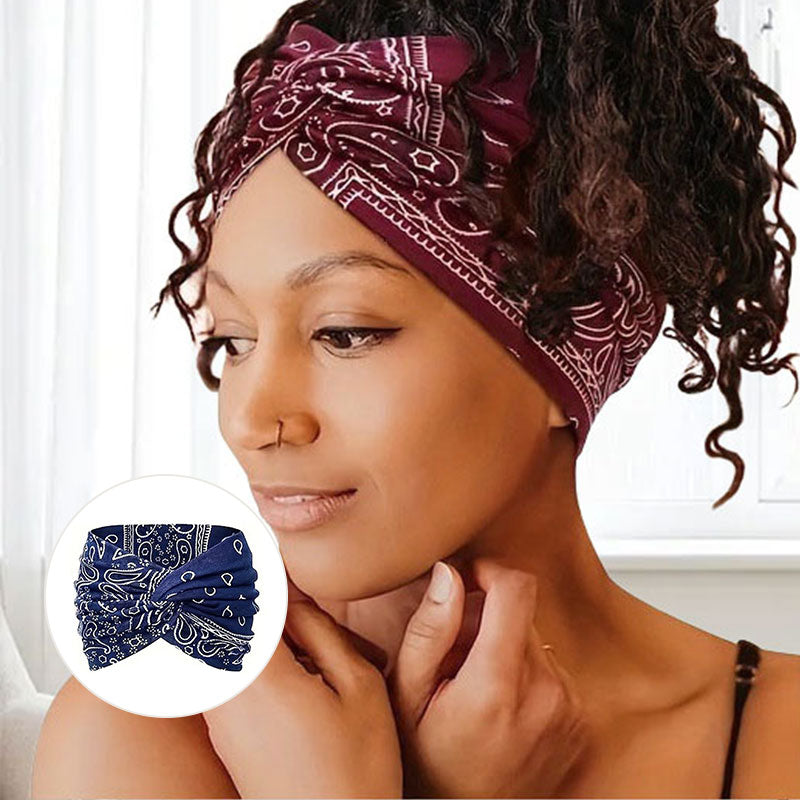 Vintage Style Wide Tie-Dye Hairband