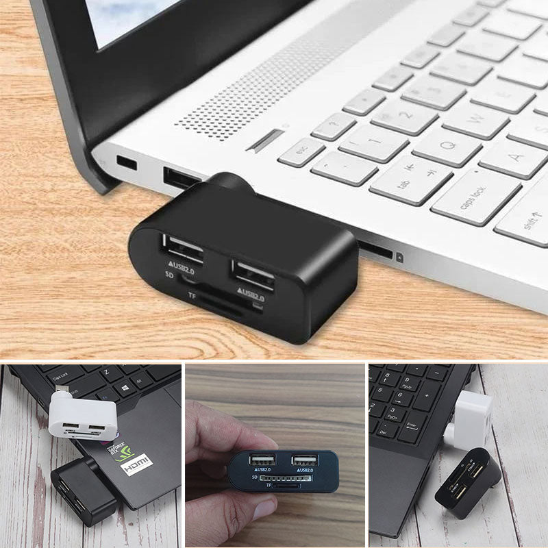 4-in-1 Rotating USB Hub
