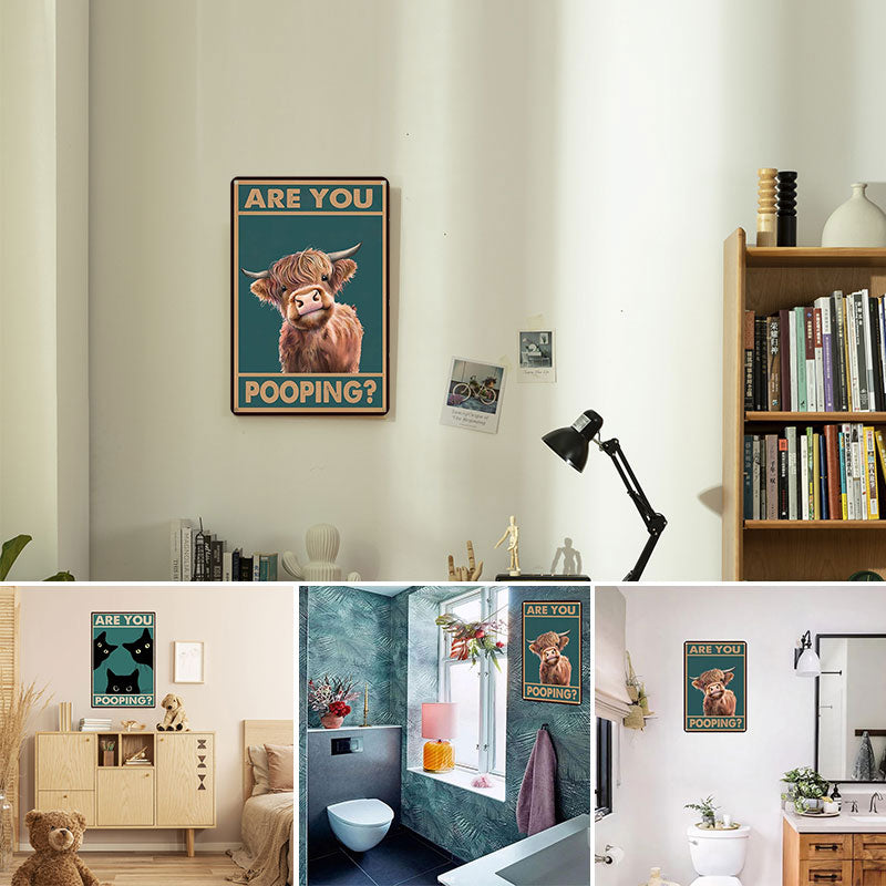 Vintage Highland Cow Tin Sign