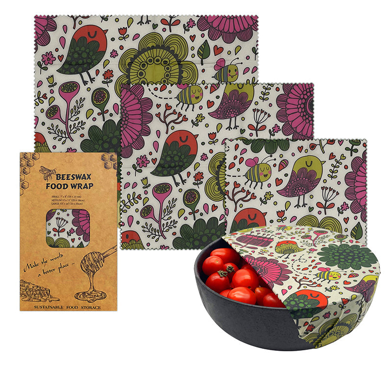 Beeswax Food Wraps (3-Piece Set)