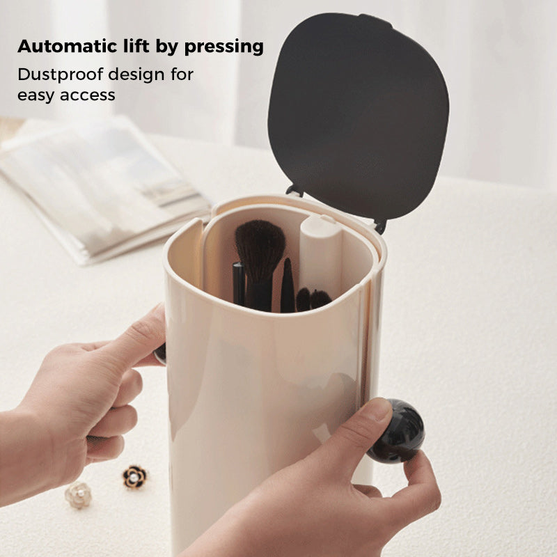 Automatic Lifting Dustproof Makeup Brush Storage Tube