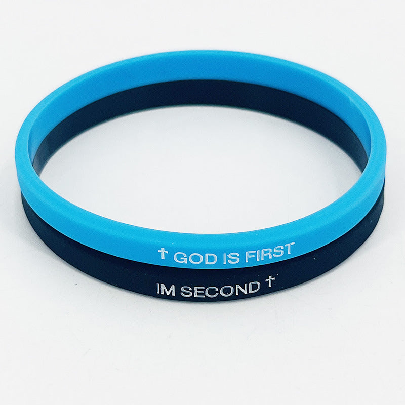 2 Pack- God Is First Bracelet Im Second Motivational Message Bracelet