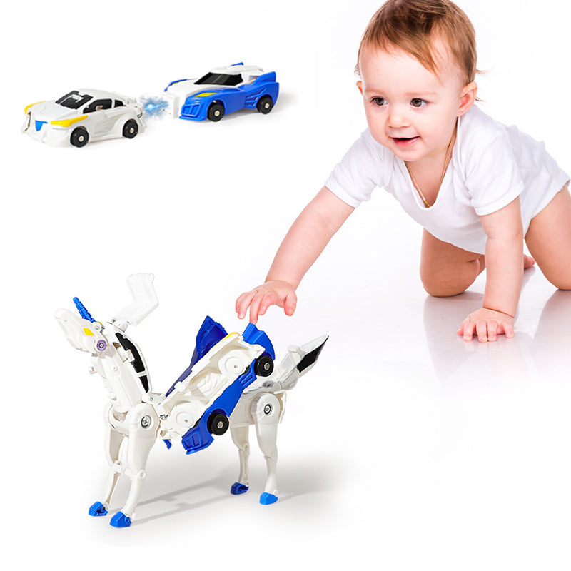 Transform car toys into magical flying horses and unicomns!