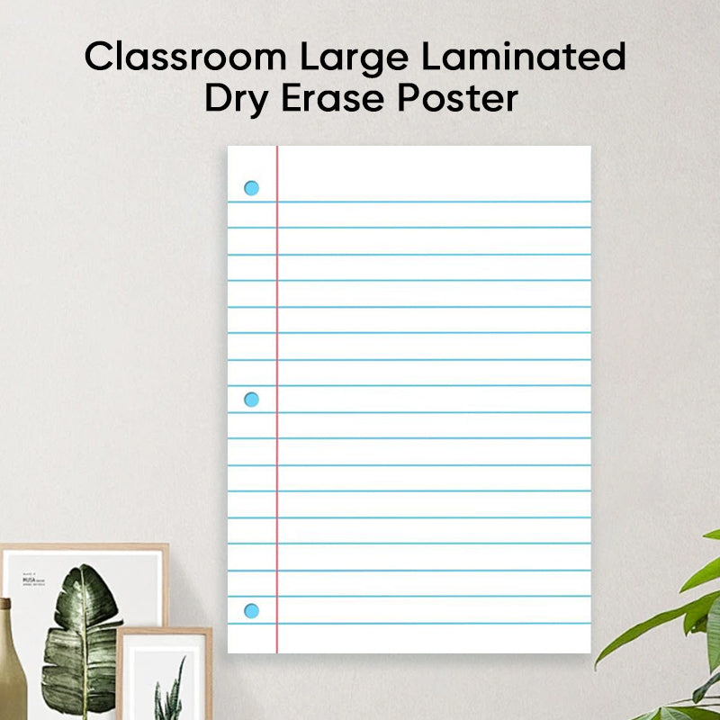 Large Laminated Dry Erase Posters