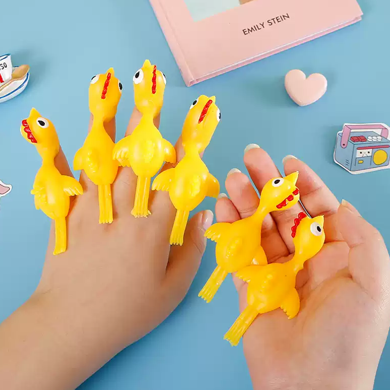 Slingshot Chicken Flying Finger Toy